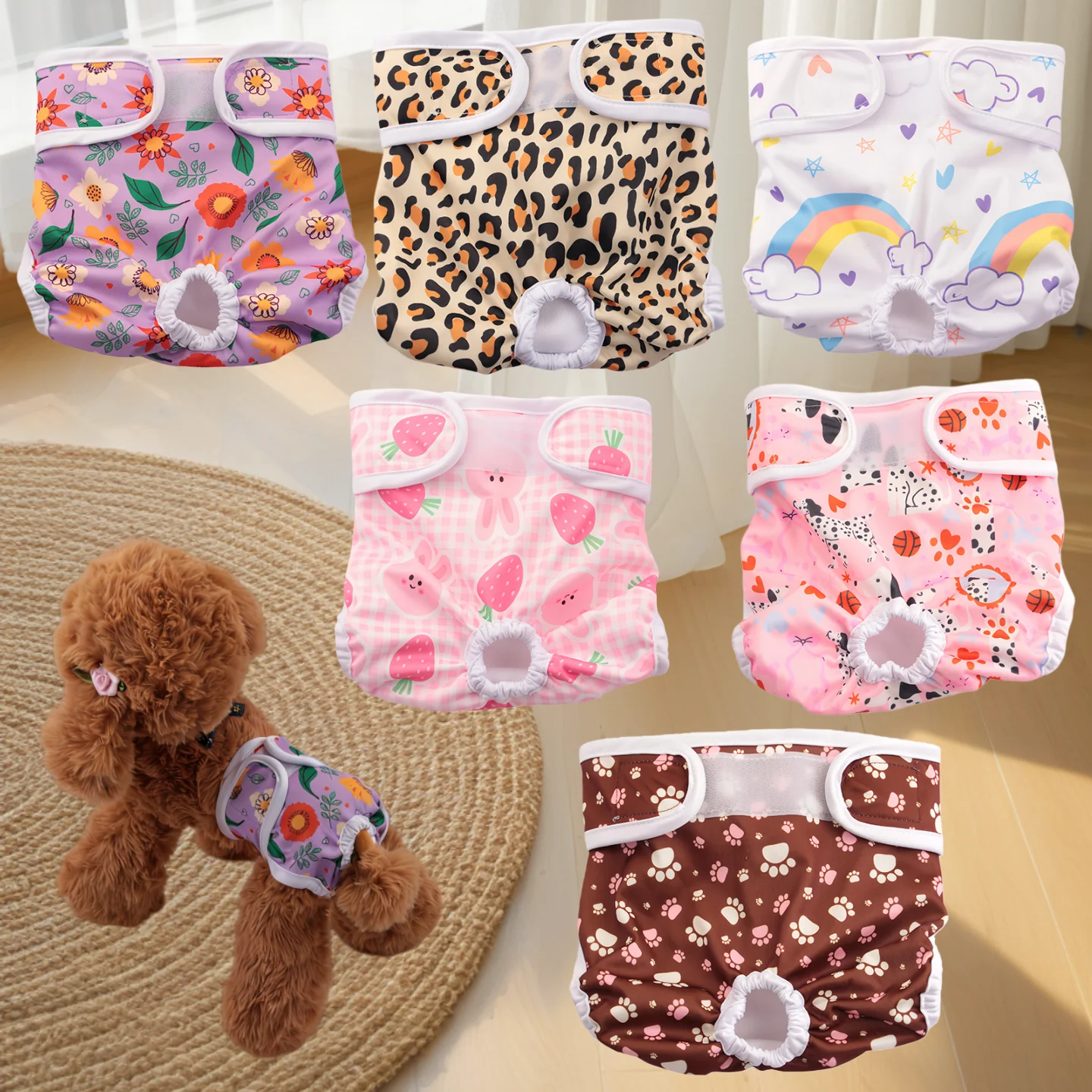 Highly absorbent Pet Supplies Women's Dog Menstrual Pants Dog Diapers Anti-harassment Pants Anti-side leakage Washable Repeat