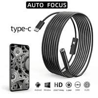 8mm Auto Focus HD1944P Endoscope for Cars Android Phone Type -c 5MP Mini Sewer Inspection Camera  Endoscopy Usb Borescope 1-20m