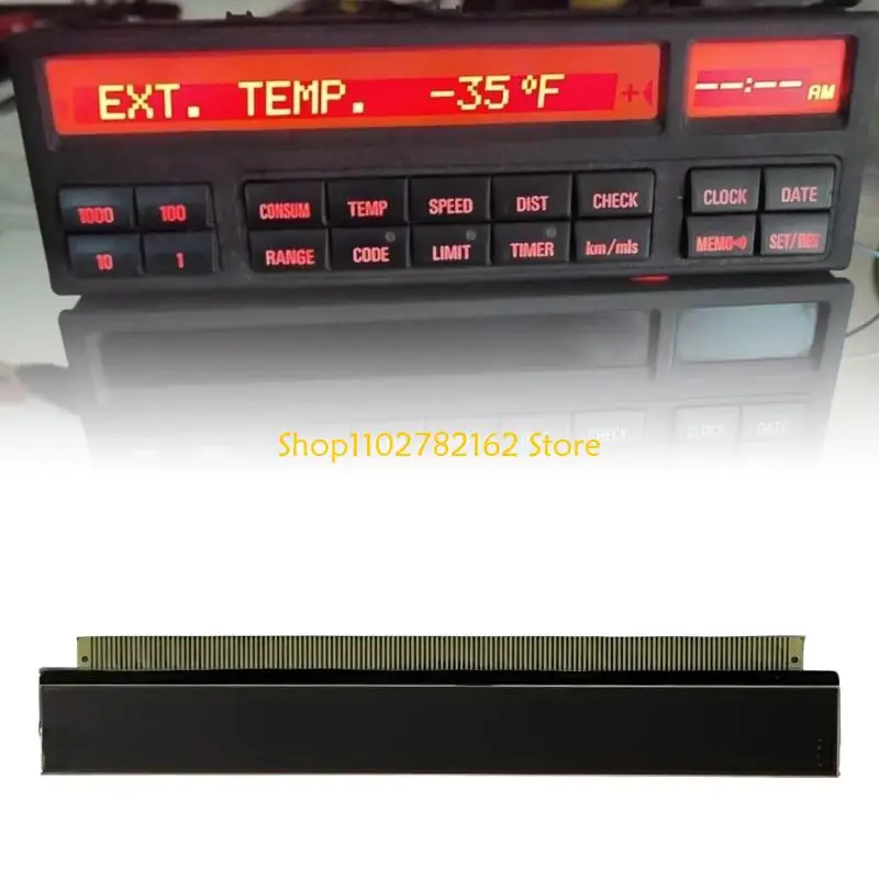 547B Vehicle Display Component, LCD Panel with 18 Buttons Plastic Screen for E36 318