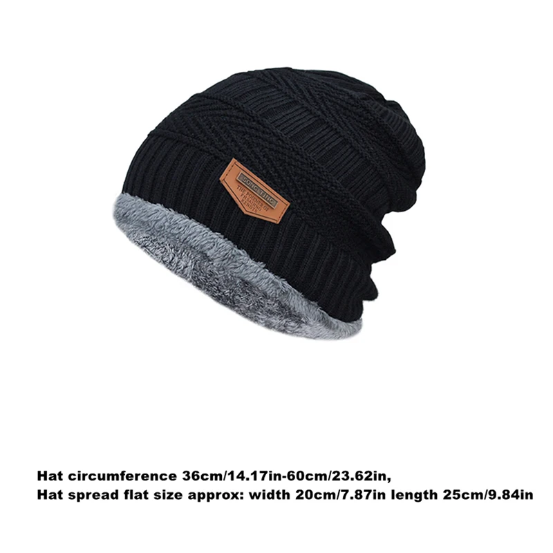 

2024 Winter Men Women Thick Beanie Hat Knitted Hat Winter Cap Beanie Female Wool Cap Balaclava Bonnet Hats