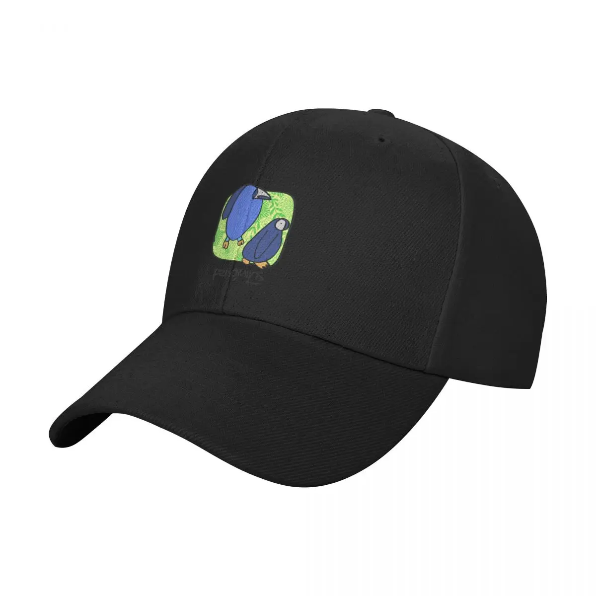 

Penguin Mommy & Baby By Sofie (Botanical Background) Baseball Cap Anime Men Golf Wear Women's