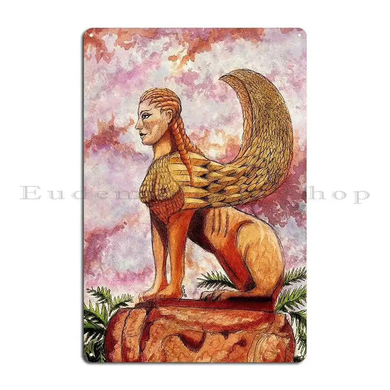 أبو الهول المجنح من Naxos علامة معدنية الطباعة نادي بار جدار مخصص جدار ديكور لوحات الحفلات تين تسجيل ملصق