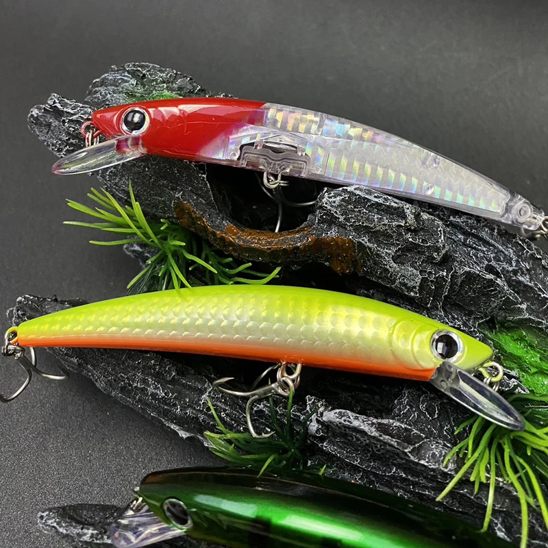 110mm 14g Big Minnow 3D Floating Minnow Wobbler Trolling Casting Fishing Seawater Bass Trout Isca Artificial Fishing Tackle 9115 image 3