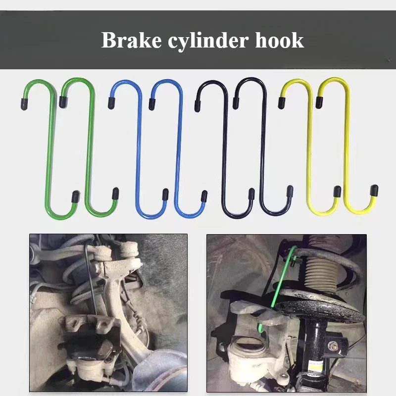 

4 шт. вешалки для тормозных суппортов, крючки для автомобильных суппортов с резиновыми наконечниками, автомобильный инструмент для тормозного подшипника, оси и подвески, работы Amagi