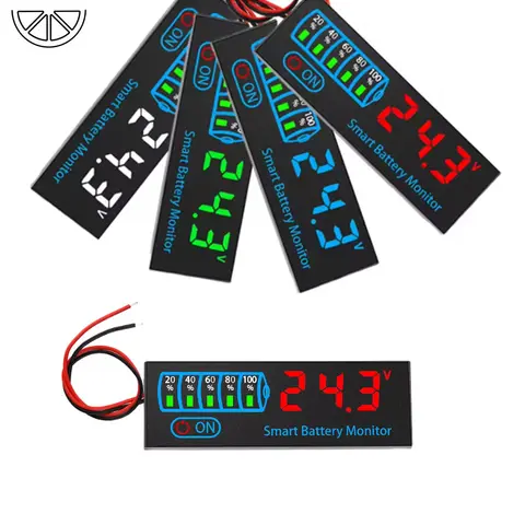 5Pcs DC 7-55V Universal Battery Charge Indicator Panel 4615N LED Indicator Acid Battery Lithium Battery Voltage Charge Indicator