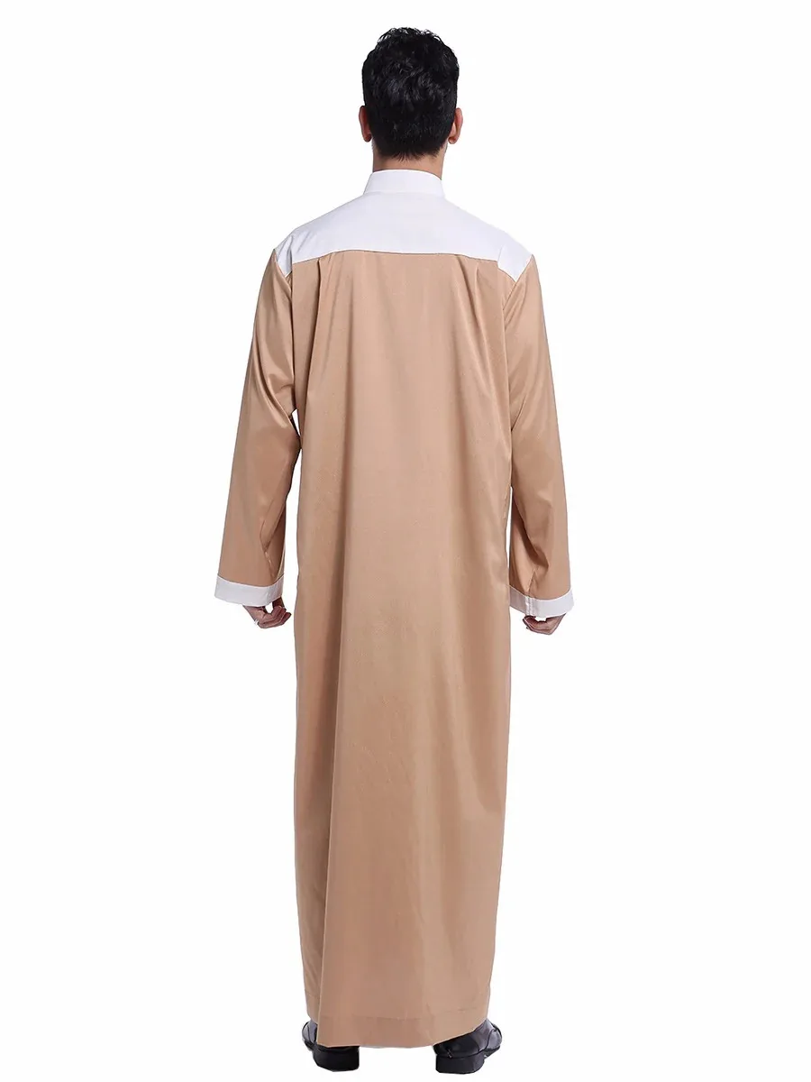 Thobe Thawb per uomini musulmani: preghiera araba e abito formale |   Vestibilità ampia, stile mediorientale |   Tessuto comfort - Essenziale per l'uso quotidiano