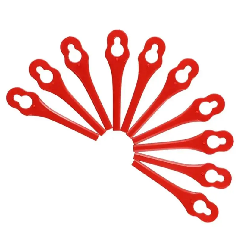 

AB42-Replacement Lawn Mower Blades 40Pcs Plastic Blade Set For Garden Trimmer Accessories- 10X5mm Blade Height