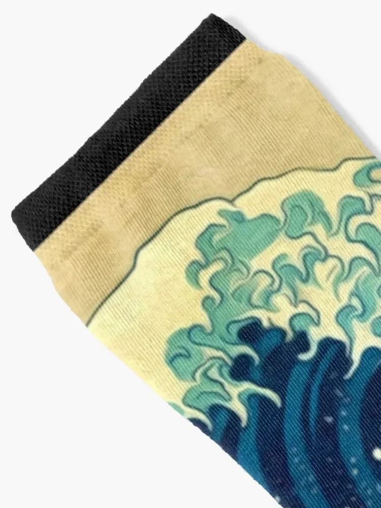 The Great Wave Socks kawaii shoes Lots football Women Socks Men's