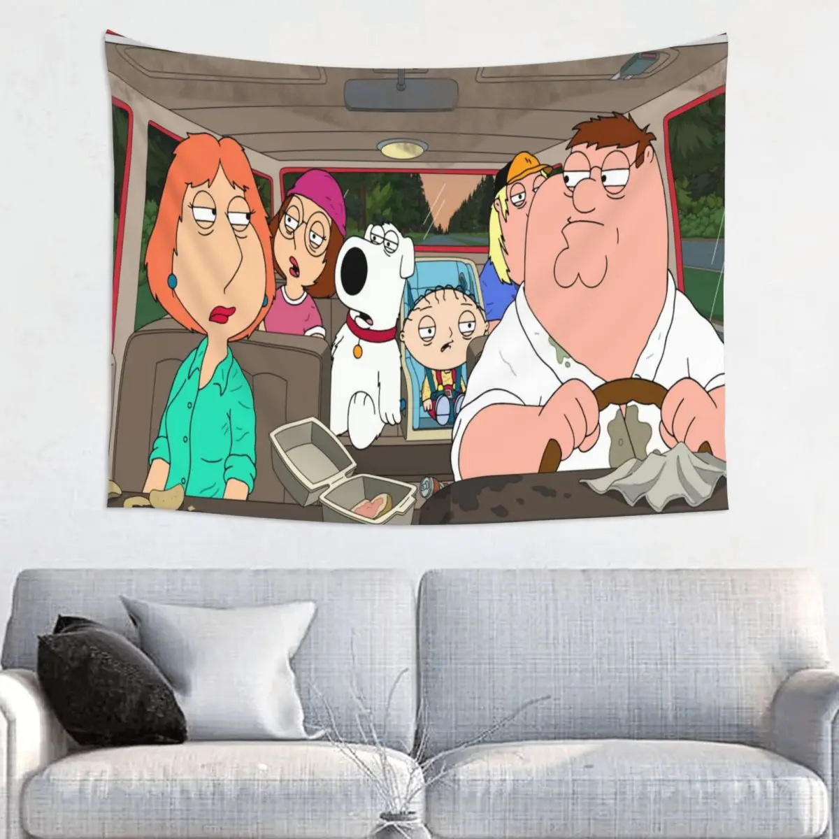 Familys Guys Anime Tapestry Bohemian Polyester Wall Hanging Peter Drive Room Decor Curtain Retro Wall Tapestry