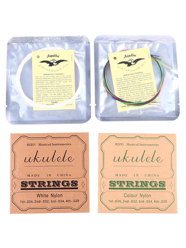 Ensemble de cordes de guitare, en Nylon coloré, pour accessoires de guitare de 21/23/26 pouces, 4 pièces