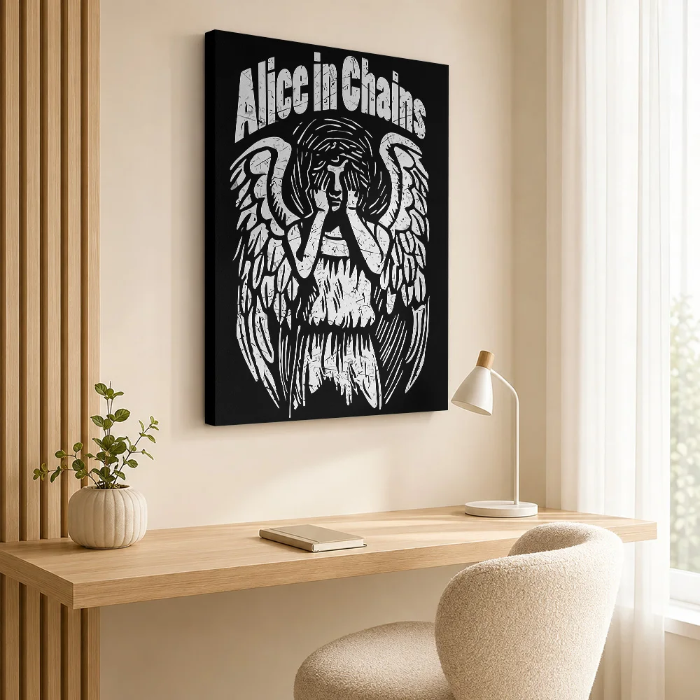 Alice In Chains Canvas Print Poster Customized Photo Retro Music Canvas Wall Art for Bedroom Decor Ready to Hang Gift for Fans