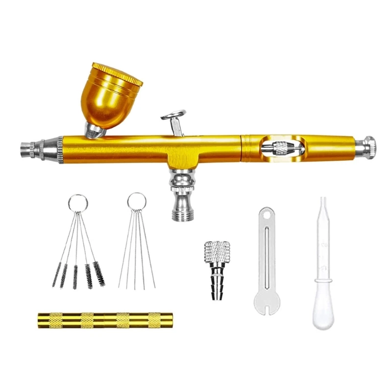 Double-Action 0.3mm Gravity-Feed Airbrush for Nail Manicures Small Air Brush Double-Action Large Gravity Feed Air Brush