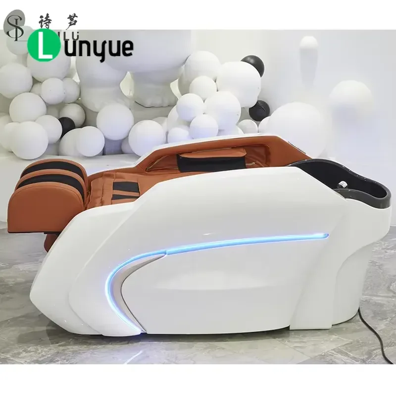 Modern Ceramic Shampoo Bed Metal Frame High Density Sponge Luxury Furniture for Living Room Hair Washing Station