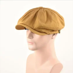 plus Size Men's Newsboy Flat Cap 100% Cotton Gatsby Ivy Golf Cabbie Hat Adjustable for Small to Big Head Oversize