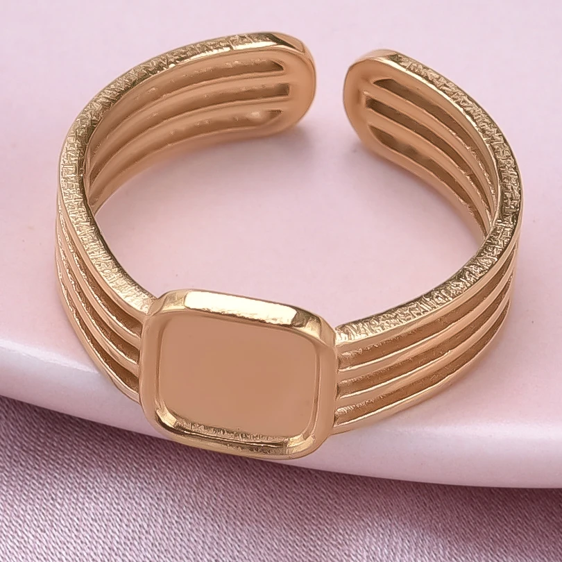 6 teile/los Vergoldet Edelstahl Basis Ringe Einstellungen DIY Blank Knuckle Ringe für Frauen Schmuck Charms Nie Verblassen Großhandel – Detail 23