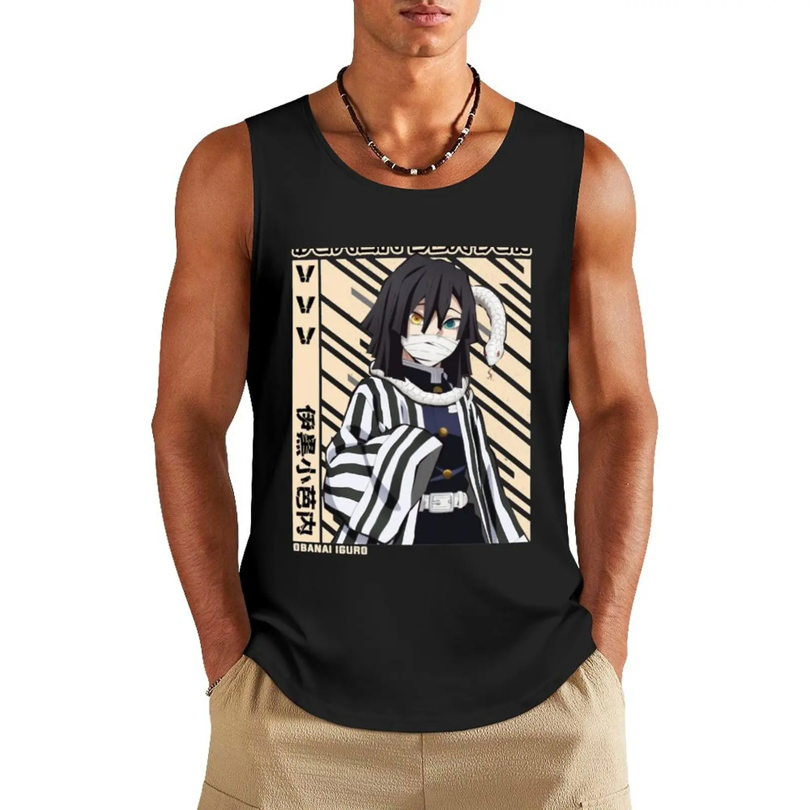 

Obanai Iguro - Kimetsu no Yaiba Tank Top cute tops Men's summer clothes anime top