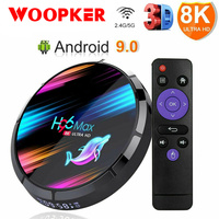 H96 MAX X3 Smart TV Box Amlogic S905X3 Android 9.0 8K 4GB RAM 128GB ROM Dual Wifi Media Player Google Player Youtube Set Top Box