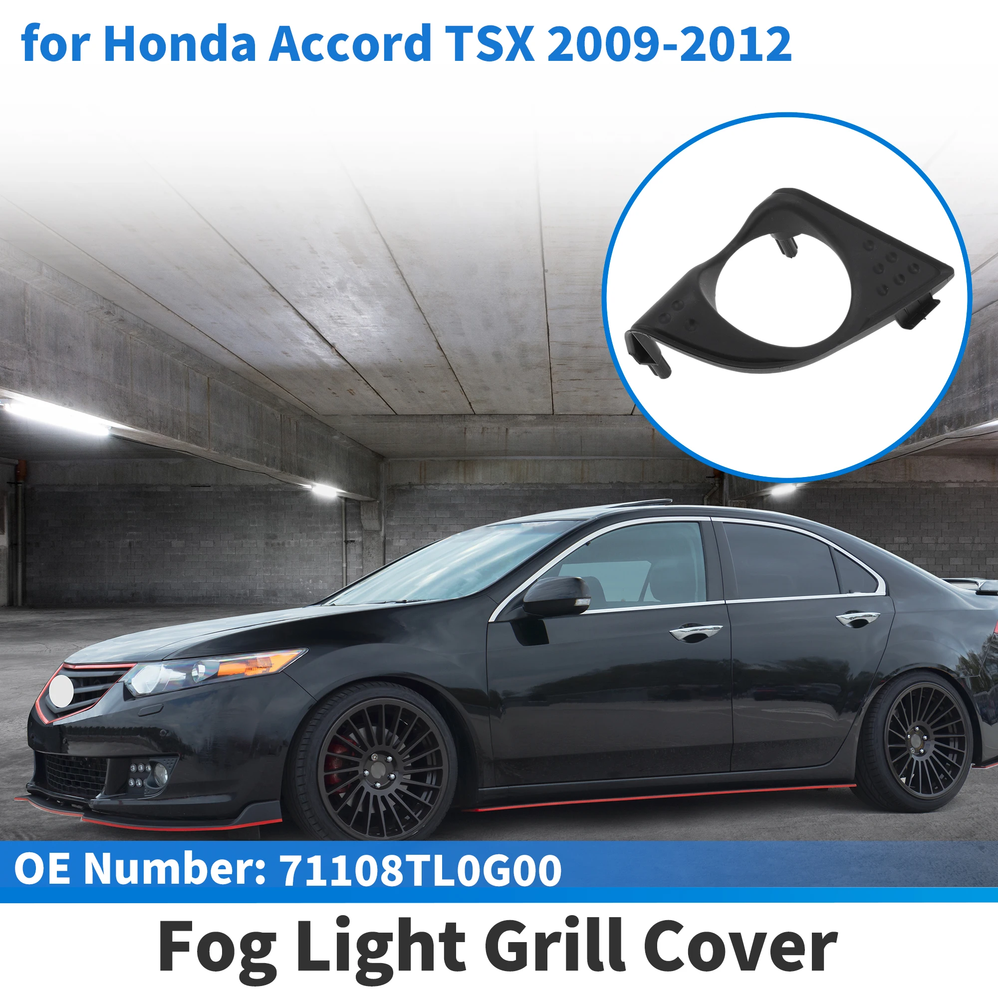 

UXCELL Front Left Fog Light Grill No.71108TL0G00 for Honda Accord for Acura TSX 09-12
