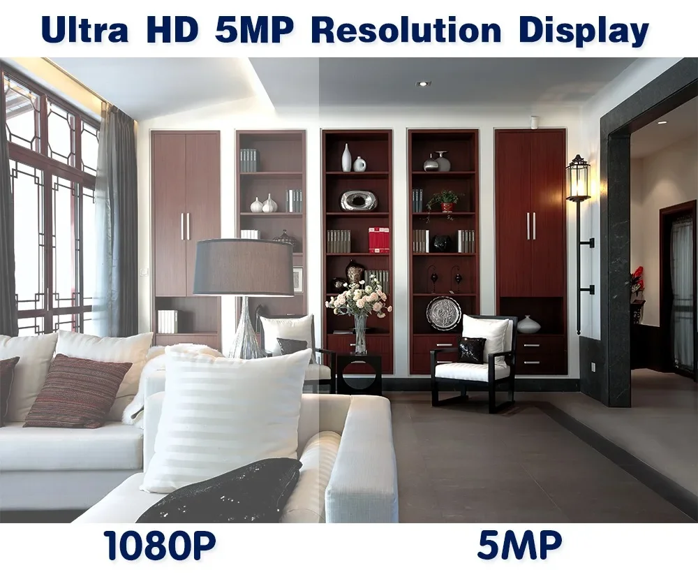 Kit telecamera CCTV WIFI 8ch 5MP con sistema di telecamere audio Smart NVR per sistemi di sorveglianza di sicurezza domestica
