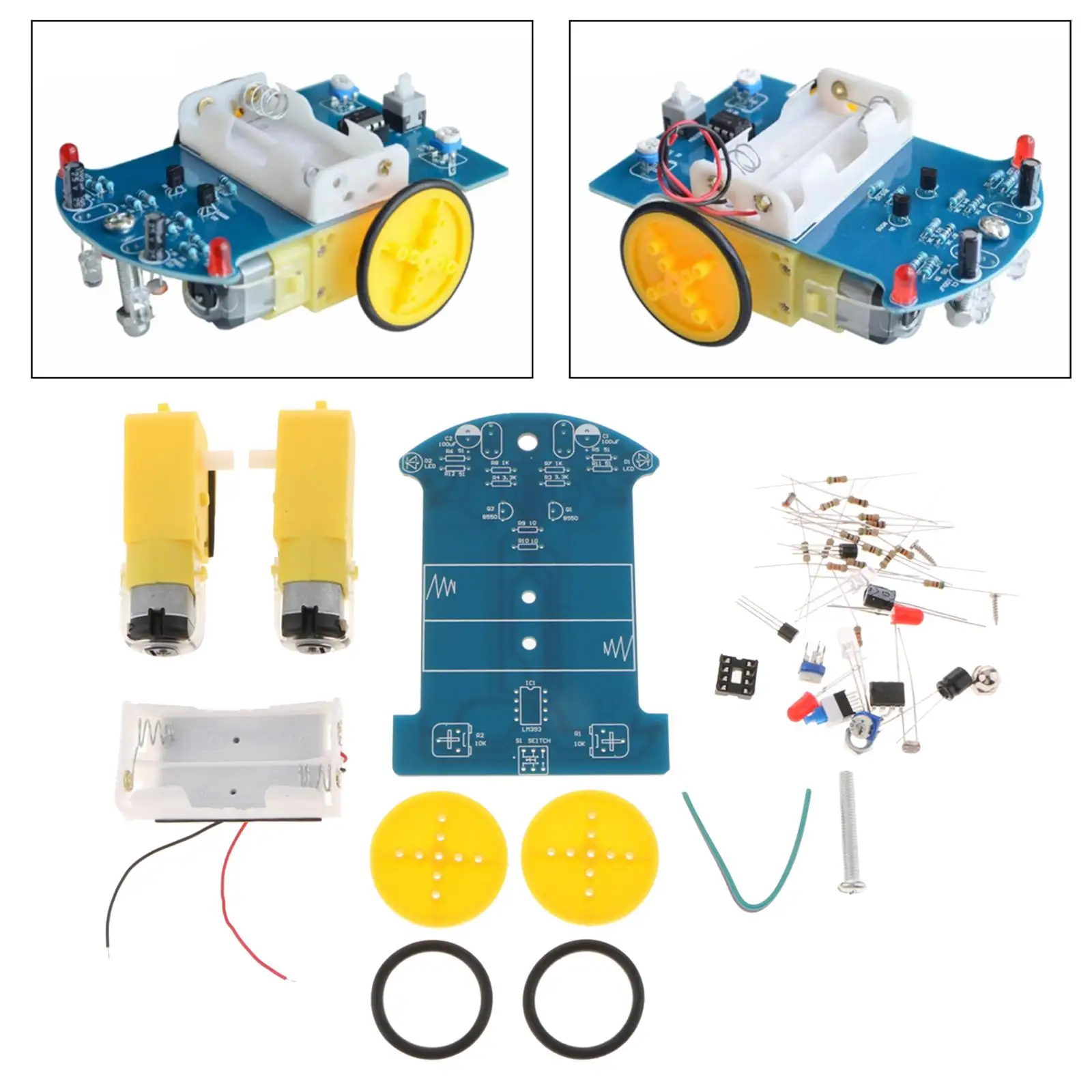

Diy Smart Robot Car Kit Soldering Project Education DIY Electronic Toy for Teens