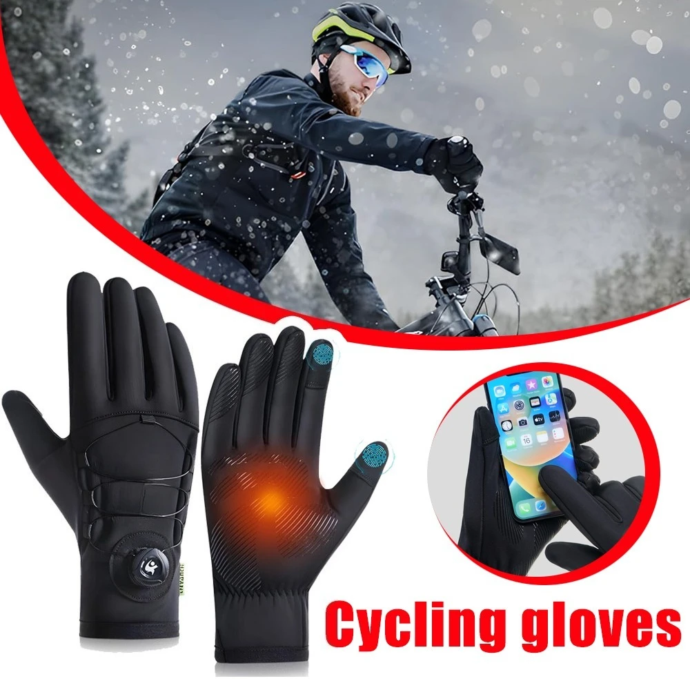 

Winter Warm Gloves Unisex Thickened Windproof And Waterproof Suitable For Sports Touchscreens Skiing Cycling And Mountain Biking
