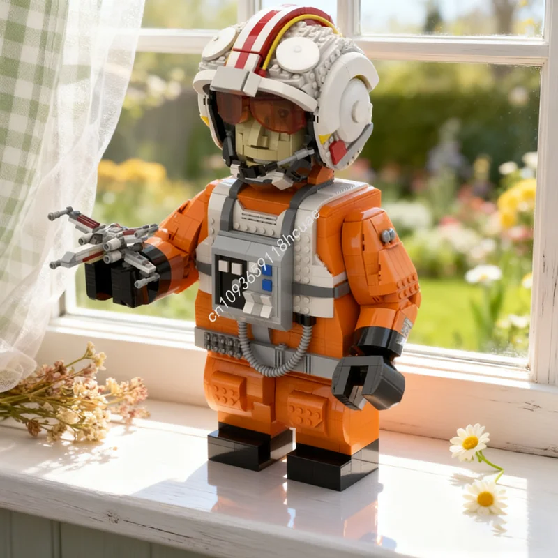 1970 قطعة MOC LukeSkywalker الأحمر خمسة ميجا ستار نموذج بناء اللعب كتل هدية الكريسماس العمارة لتقوم بها بنفسك الإبداعية الاطفال عيد ميلاد