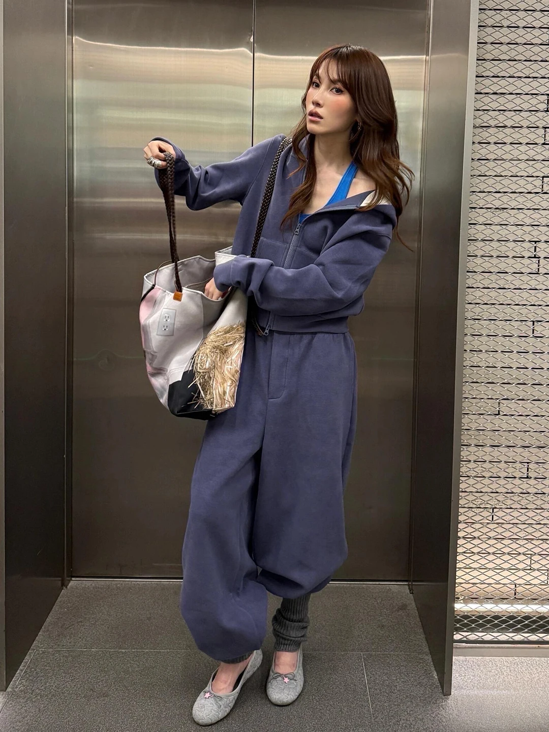 American Retro Casual Sportswear Set Women's Autumn 2026 New High-End Sweatshirt Jacket Wide Leg Pants Two-Piece Set