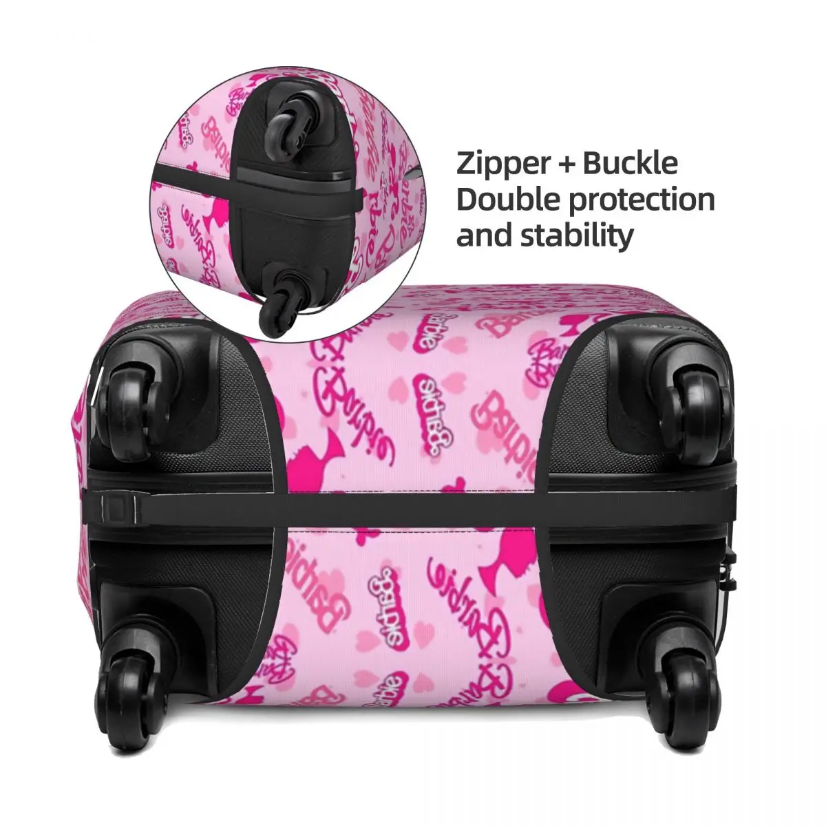 Custom Barbie Luggage Cover Protector Washable Travel Suitcase Covers