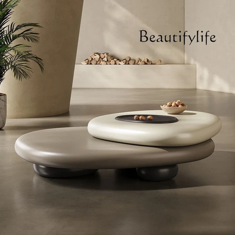 

BJ Designer Rotate Coffee Tables Hallway Bistro Irregular Luxury Tea Tables Hospitality Space Saving Table Basse Home Decoration