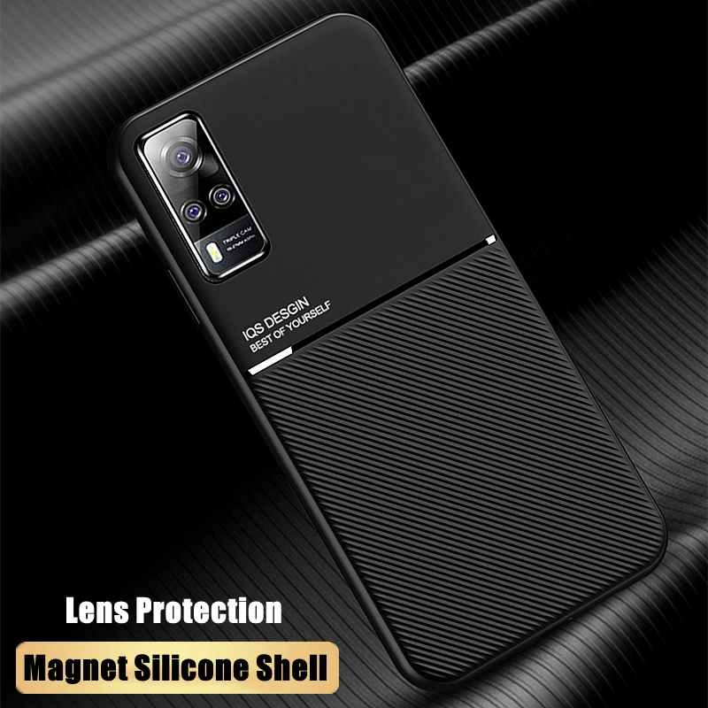 Funda magnética para ViVo Y31 Y53S Y51 Y20 Y20S Y11S Y12S Y11 Y12 Y15 Y17 V17 NEO V20 V21 V21e Y50 Y30 funda de silicona a prueba de golpes