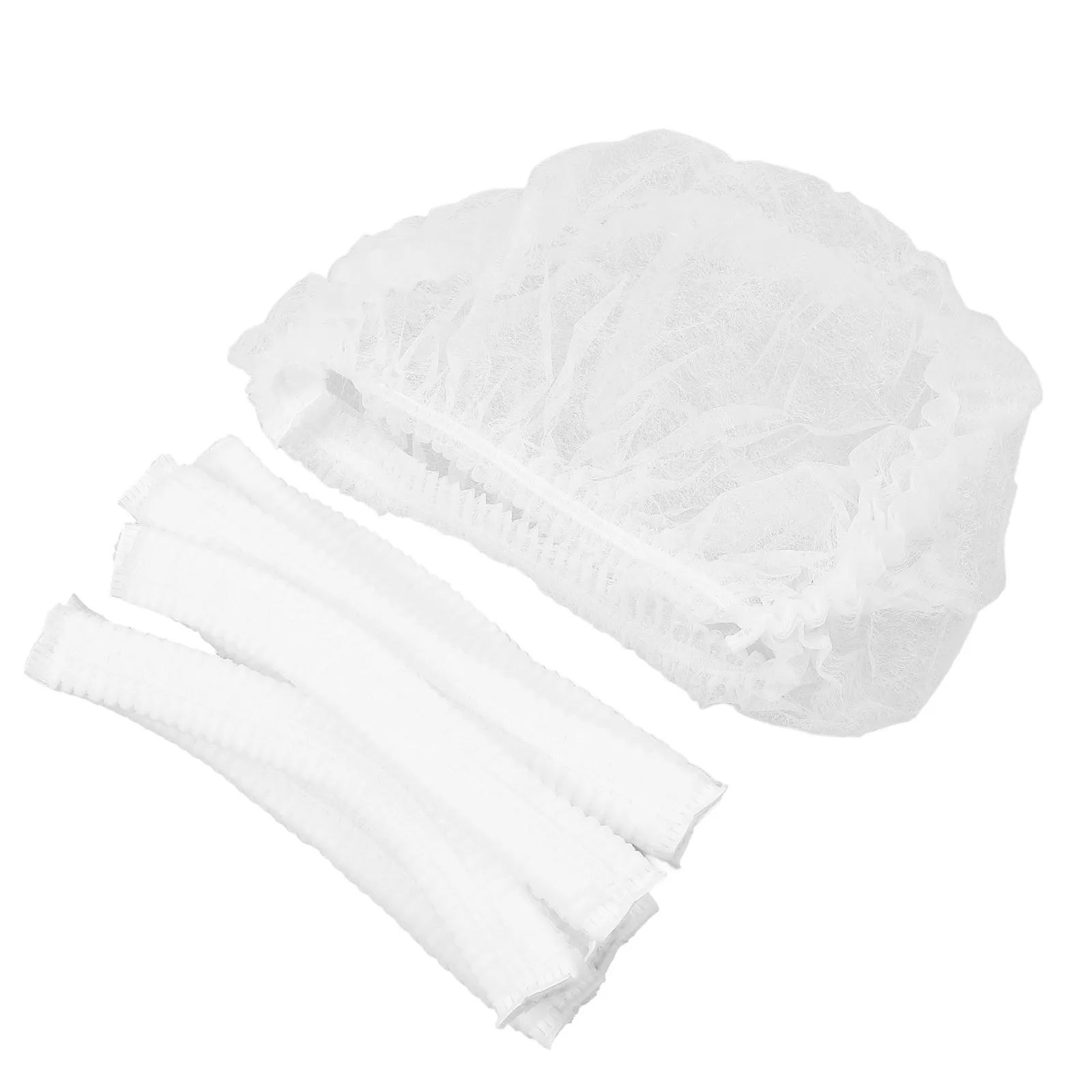 100 Stuks Anti-stof Chef Cap Wegwerp Mesh Haarnetjes Niet-geweven Haarnetjes Voor Hygiëne Bescherming In Koken Schoonmaken workshop