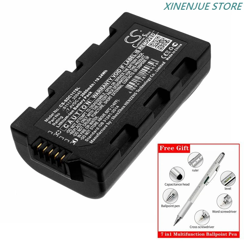 Survey,Test Battery 7.4V/2600mAh/3400mAh 61117, 20545 for Sokkia Juniper Mesa Field, Topcon Tesla