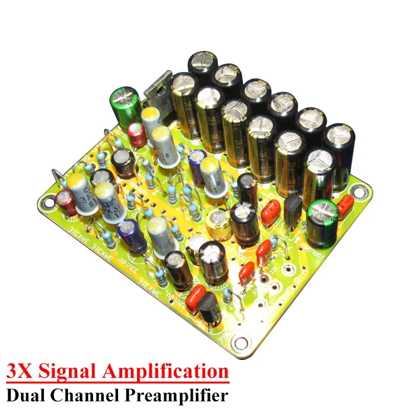 

3X Signal Amplification Dual Channel Preamplifier Direct Coupled Amplifier Circuit Low Distortion for CD Player Decoder Computer