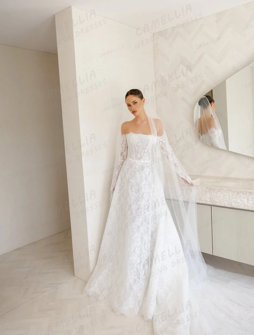 Simple Boho Wedding Dresses A Line Women Sexy Off Shoulder Appliques Long Sleeve Bridal Gowns 2026 Vestidos De Novia Customized
