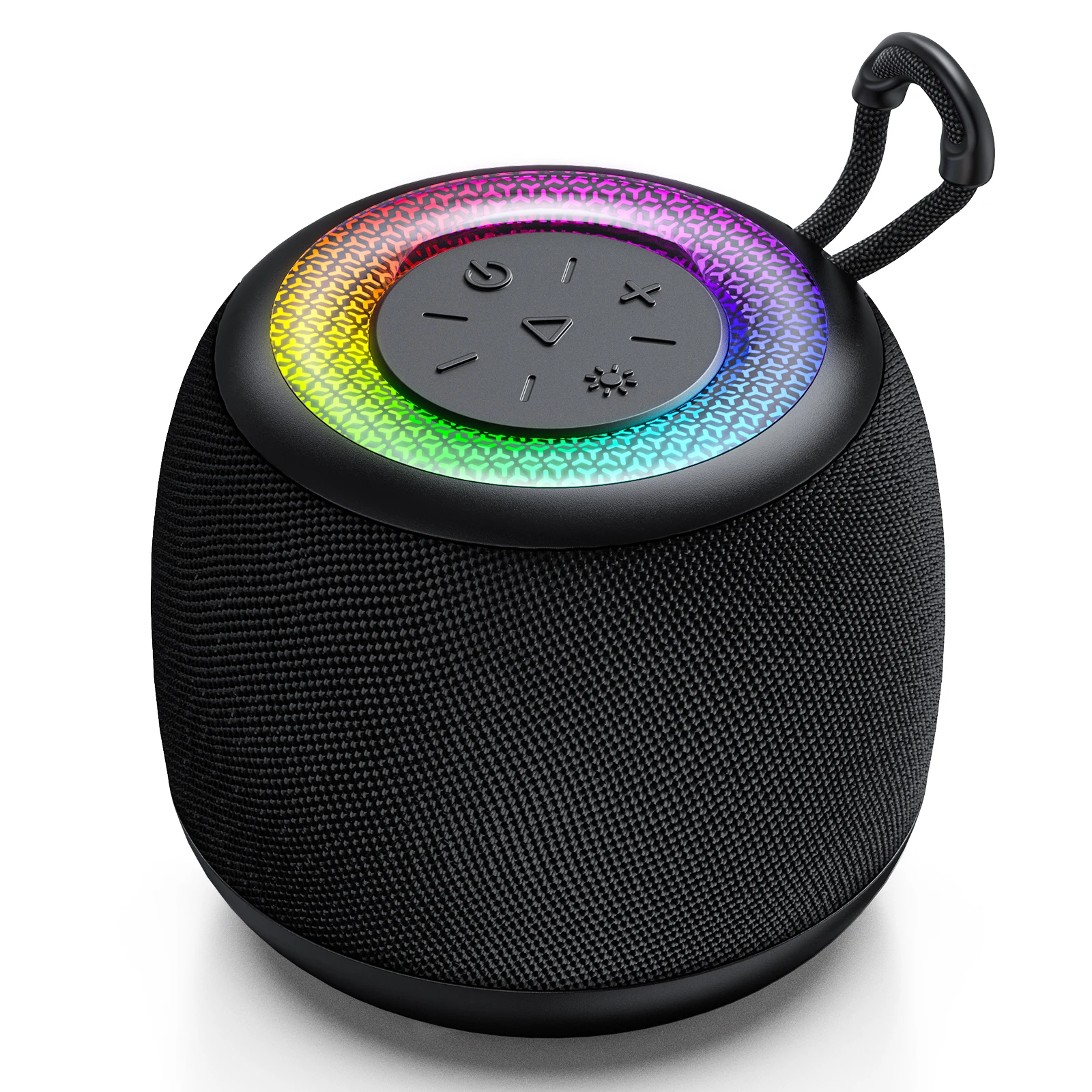 Enceinte Bluetooth FanFun, enceinte portable 60W avec Bluetooth 5.3, étanche IPX7, stéréo TWS, lumière RGB, batterie 24H, TF/USB, boîte à musique d'extérieur pour fêtes, camping et jardin (noir)