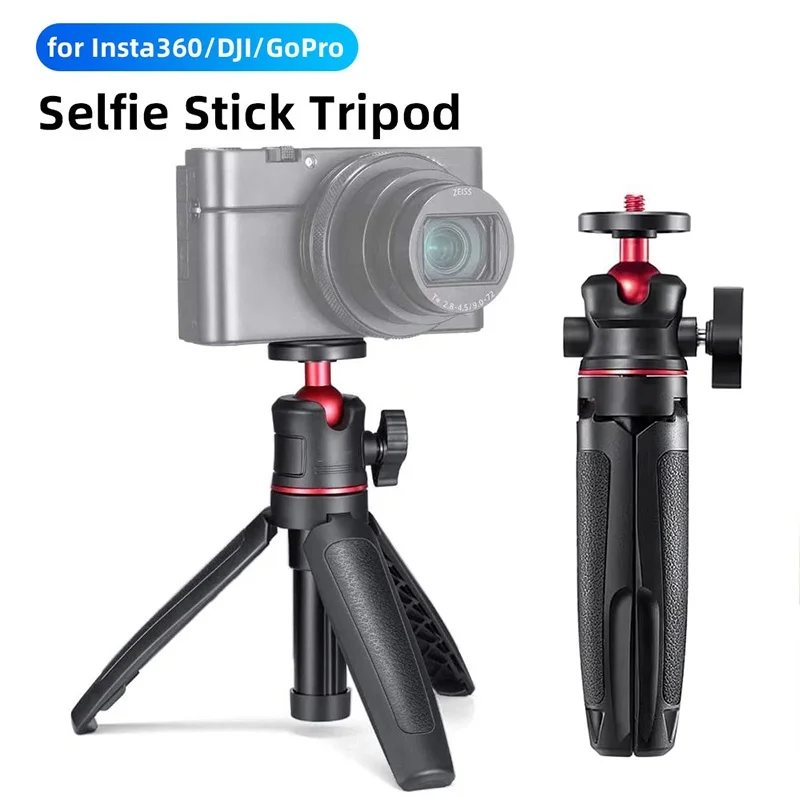 Mini-Stativ, ausziehbar, tragbarer Tischständer für Handy/Kamera/Licht/Mikrofon/GoPro, verstellbarer, stabiler Halter mit 1/4"-Schraubanschluss.