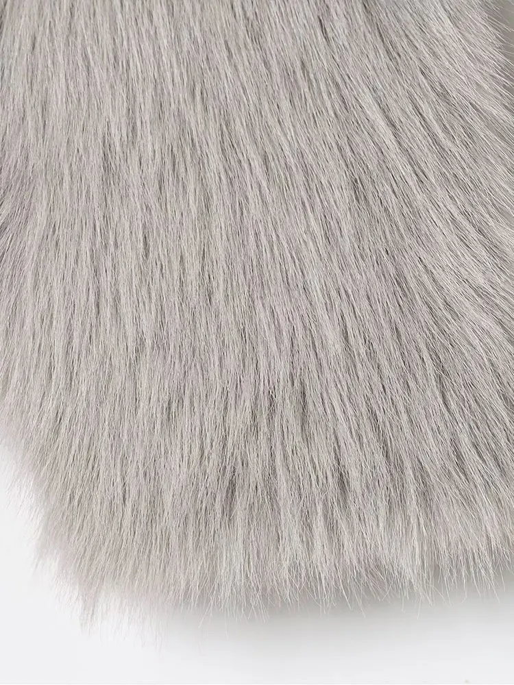 Nlzgmsj jaqueta feminina de pele sintética 2025 moda inverno sólida mangas compridas com capuz jaqueta curta feminina altura rua lazer casaco