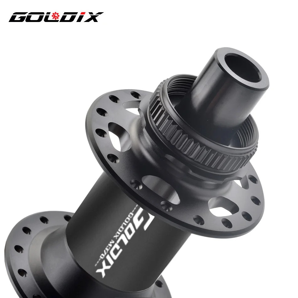 GOLDIX GDX370 Bicycle Hub Sealed Bearing Center Lock Disc Brake J-Bend 28 Holes Ratchet 36T BOOST MTB Hub for Shimano HG MS XD