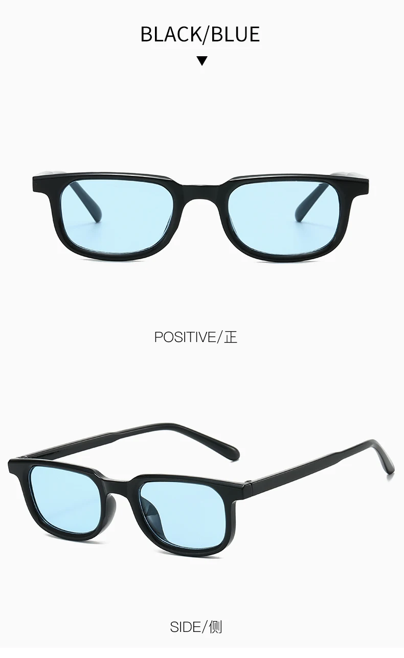 Damen Retro Vintage Bunte Kleine Quadratische Sonnenbrille mit Farbblockierung für Outdoor-Aktivitäten und Herren-Sonnenbrillen – Detail 12