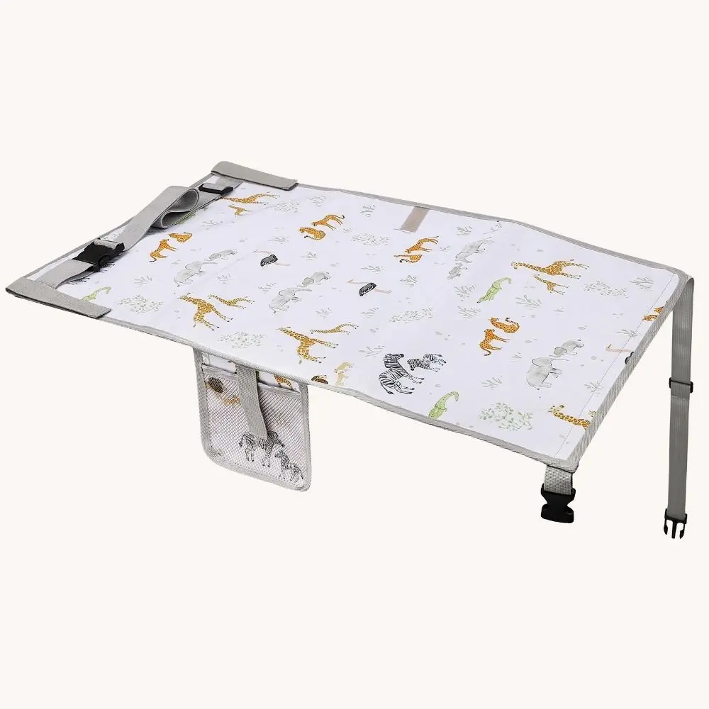 เตียงเด็กบนเครื่องบินแบบระบายอากาศได้ พร้อมช่องเก็บของด้านข้าง ที่พักเท้าแบบพกพา ดีไซน์เพื่อความสบาย ดีไซน์กันลื่น ที่พักเท้าแบบเปลญวน