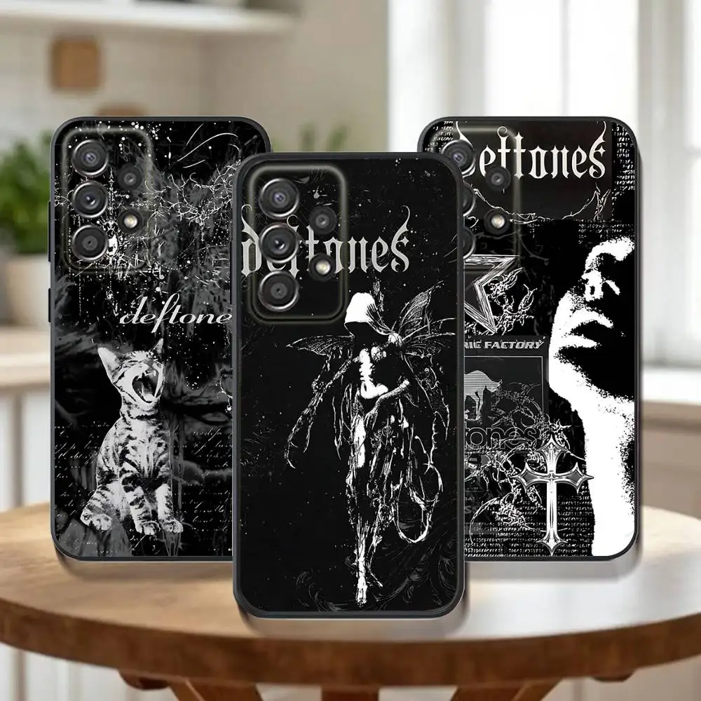 

Band D-Deftones Phone Case For Samsung Galaxy A73,31,32,72,41,53,52,71,22,5G,Note,J7,8,9 Soft Black Cover