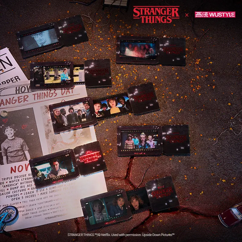 Genuine Wustyle Stranger Things Acrylic Pull-out Ticket Stubs Blind Box Classic American TV Series Fan Collection Gifts