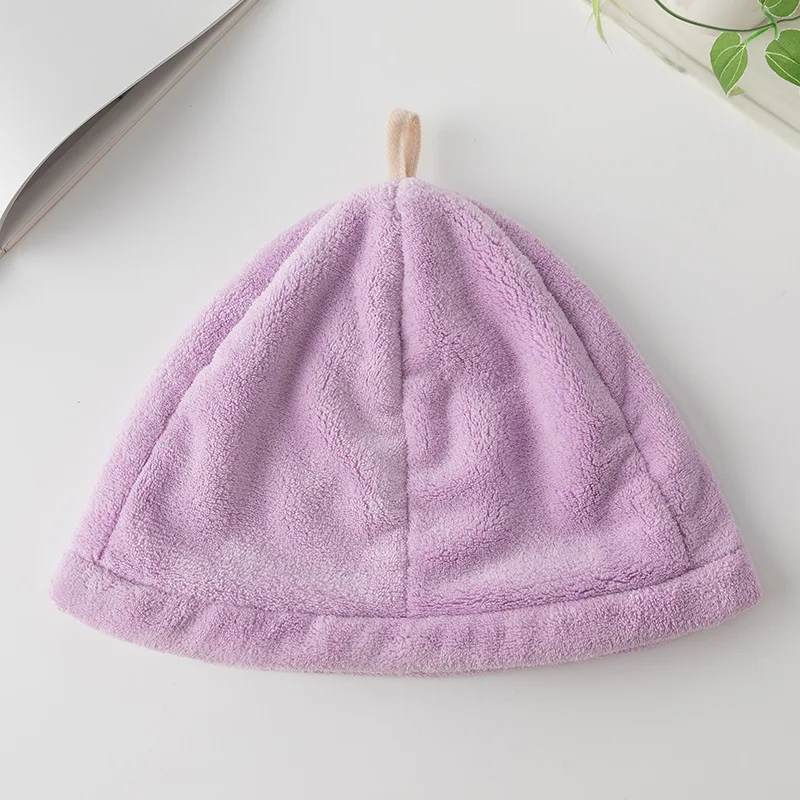 Soft and comfortable Washable Coral Velvet Sauna Hat Dry Hair Cap Thick Head Towel Cute Shower Cap Towel Bath Accessories