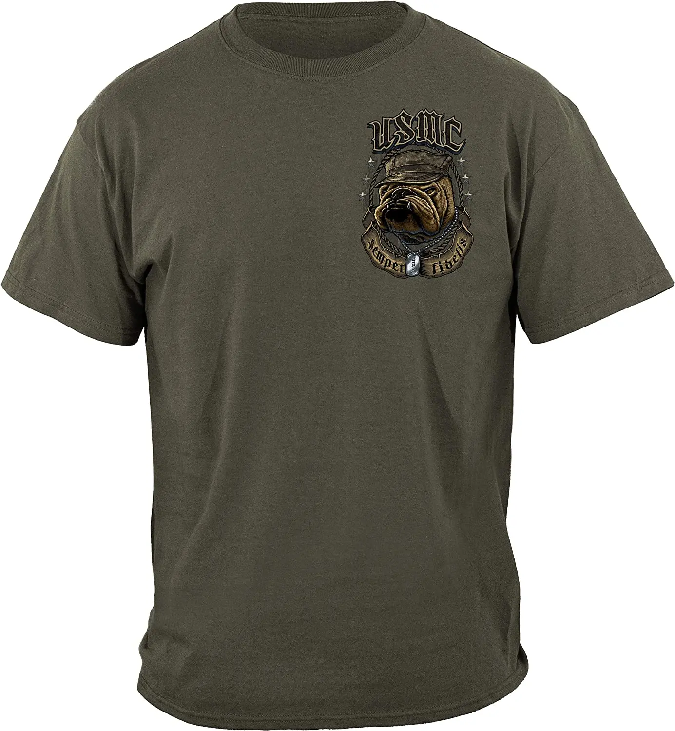 Semper Fi US Marine Corps Devil Dog Bulldog T Shirt New 100% Cotton Short Sleeve O-Neck Casual Mens T-shirt