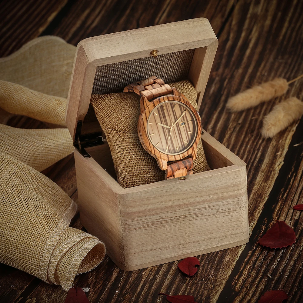 Men's Wooden Watches Luxury Original Design Quartz Watches Men's Eco-Friendly Wooden Watches Handmade Unique Gifts