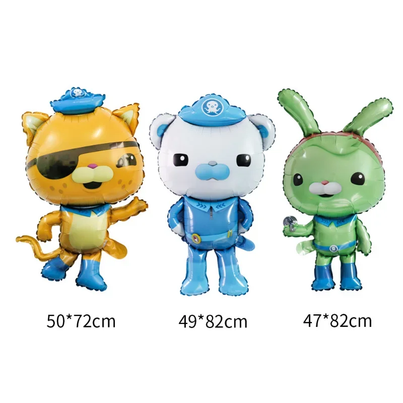 6 قطعة بالونات Octonauts الدب القطبي القط البطريق احباط بالونات الكرتون البحر الحيوان كرات الهواء الأطفال حفلة عيد ميلاد الديكور
