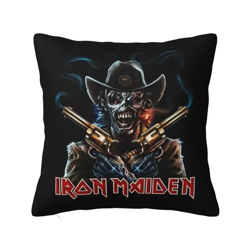 Custom Luxury Heavy Metal Maidens Pirate Iron Cushion Cover Polyester Pillow Case