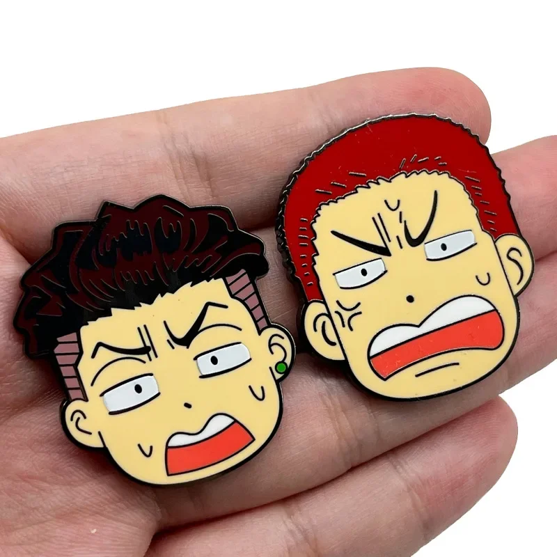 Slam Dunk Master Q Edition Cartoon Anime Metal Badge Bag Decorated Brooch