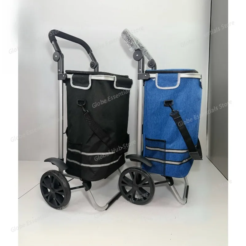 Stair Climbing Transporter, Household Trailer Folding Large-capacity Aluminum Alloy for Transporting Goods and Buying Vegetables