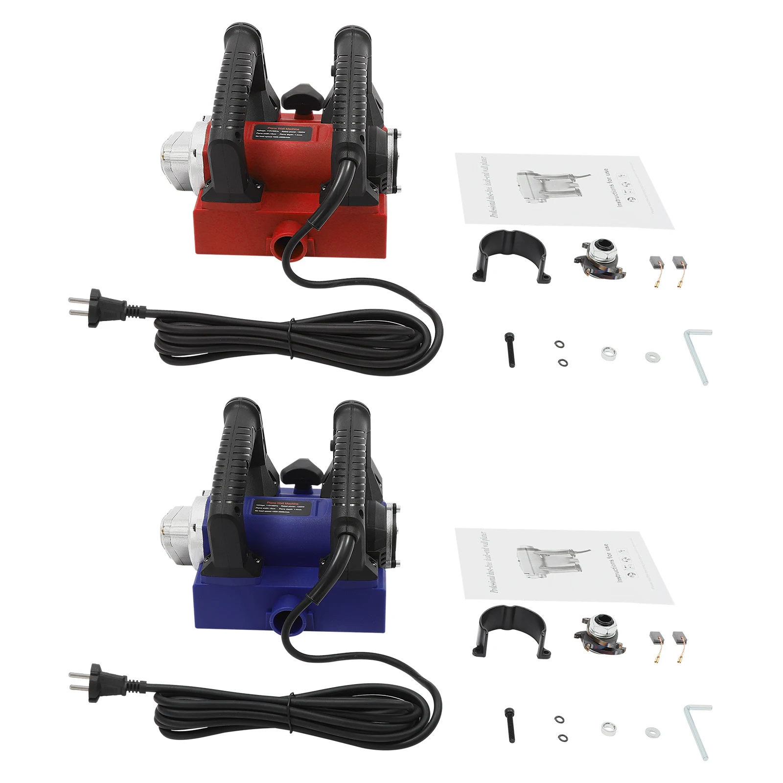 مسوي حائط كهربائي 1300 واط، مسوي أسطوانة محمول مع كابل، آلة طحن الجدار المجددة مع صندوق الأدوات #6